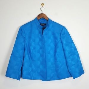 Kasper Blue Jacquard Blazer Jacket